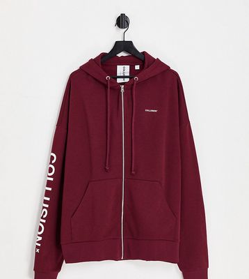 Collusion hoodie in red