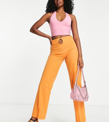 COLLUSION keyhole detail pants in orange