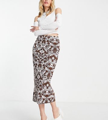 COLLUSION knit skirt in jacquard-Multi
