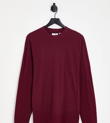 COLLUSION long sleeve t-shirt in burgundy-Red