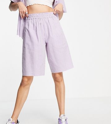 COLLUSION longline shorts in pin stripe - part of a set-Multi