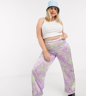 COLLUSION Plus exclusive flares in snake print-Multi