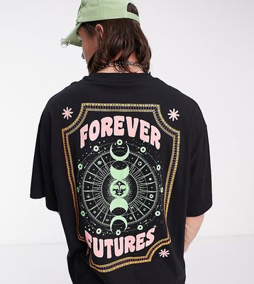 COLLUSION short sleeve t-shirt with forever futures graphic in black