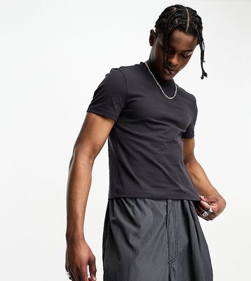 COLLUSION slim fitted short sleeve T-shirt in dark gray