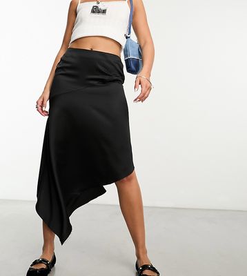 COLLUSION studios asymmetric satin skirt in black - part of a set
