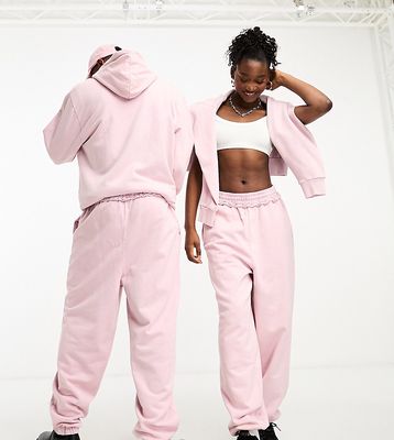 COLLUSION STUDIOS unisex sweatpants in pink