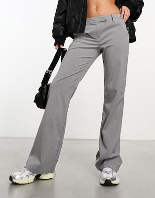 COLLUSION tailored kick flare pants in gray