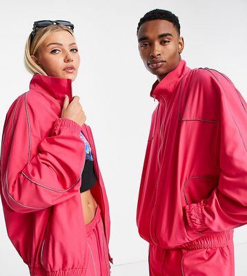 COLLUSION Unisex track jacket in bright pink - part of a set