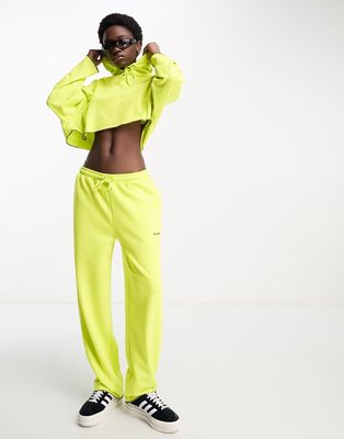 COLLUSION wide leg sweatpants in lime-Green