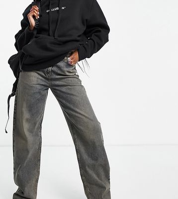COLLUSION x014 extreme 90s baggy jeans in 00s brown wash