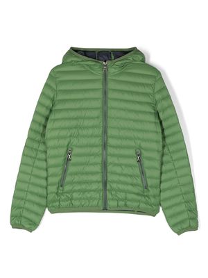 Colmar Kids logo-patch hooded padded jacket - Green