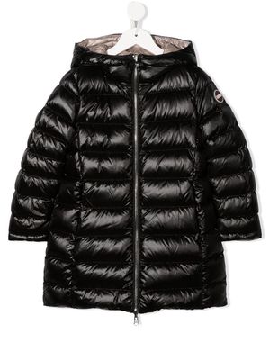 Colmar Kids logo-patch hooded puffer coat - Black