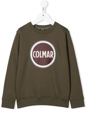 Colmar Kids logo-print crew-neck sweatshirt - Green