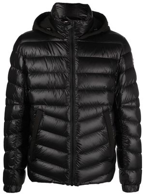 COLMAR logo-patch quilted hooded jacket - Black