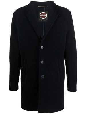 Colmar logo-patch single-breasted coat - Blue