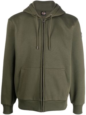 Colmar logo-patch zip-up hoodie - Green