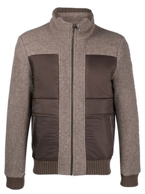 COLMAR zip-up funnel neck jacket - Brown