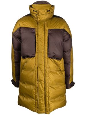Colmar zip-up panelled down jacket - Brown