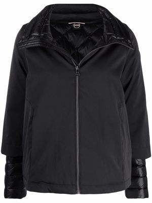 Colmar zip-up panelled jacket - Black