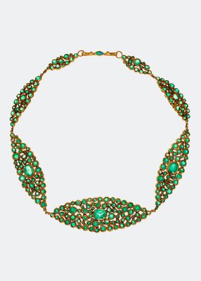 Colombian Emeralds Round and Oval Necklace