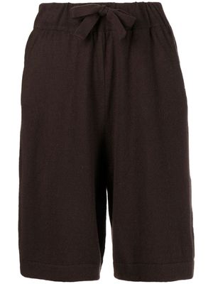 Colombo cashmere track shorts - Brown