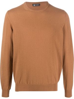 Colombo crew-neck cashmere jumper - Brown