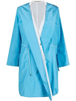Colombo draped hooded coat - Blue