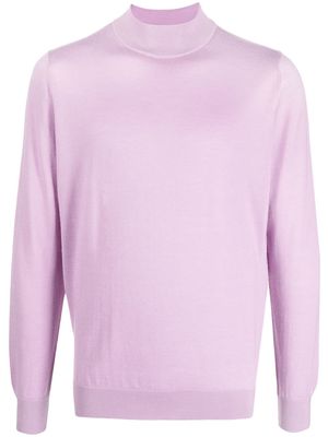Colombo fine-knit mock-neck jumper - Purple