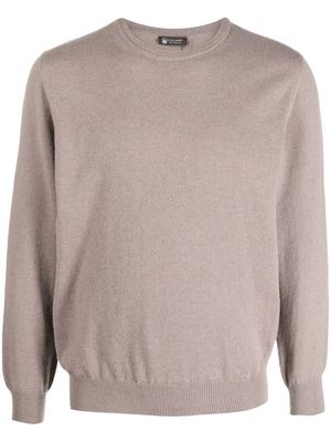 Colombo fine-knit ribbed-trim jumper - Grey