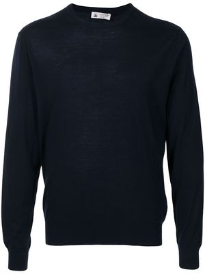 Colombo fine-knit wool jumper - Blue
