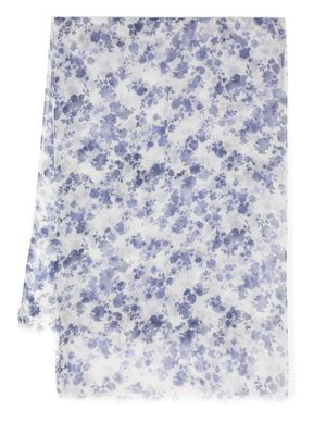 Colombo floral-print scarf - Blue