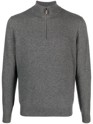 Colombo high-neck zipped jumper - Grey