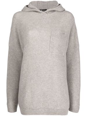 Colombo hooded cashmere jumper - Neutrals