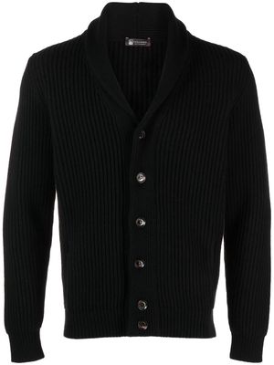 Colombo long-sleeve cashmere cardigan - Black