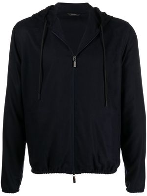 Colombo long-sleeve zip-up hoodie - Blue