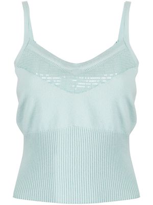 Colombo ribbed-knit vest top - Green