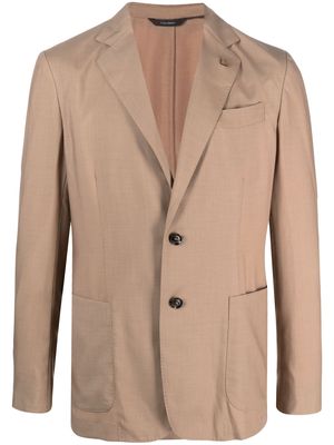 Colombo single-breasted cashmere blazer - Neutrals