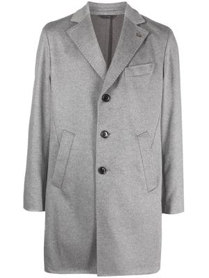 Colombo single-breasted cashmere coat - Grey