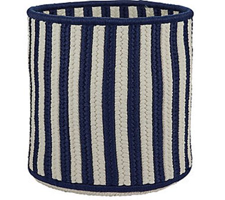 Colonial Mills Baja Stripe Basket - Navy 14" x 14" x 12"