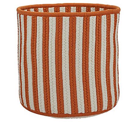 Colonial Mills Baja Stripe Basket - Orange 12" x 12" x 10"