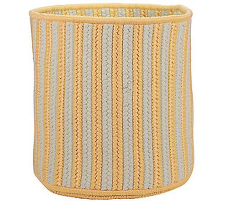 Colonial Mills Baja Stripe Basket - Yellow 12" x 12" x 10"