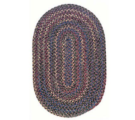 Colonial Mills Twilight 10' x 13' Oval Wool Ble nd Braided Rug