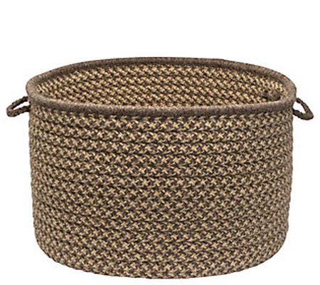 Colonial Mills Wool Houndstooth Basket - 14" x 14" x 10"
