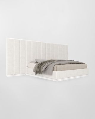Colonna Extended Panel Upholstered King Bed