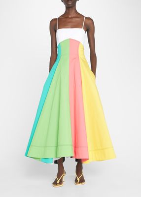Colorblock A-Line Dress