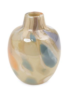 Colorblock Confetti Glass Vase