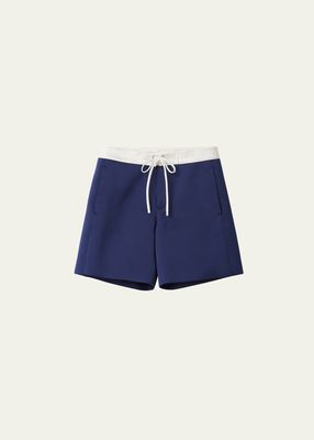 Colorblock Drawstring Low Rise Shorts