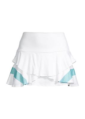 Colorblocked Flutter Skirt