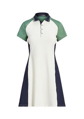 Colorblocked Jersey Polo Dress