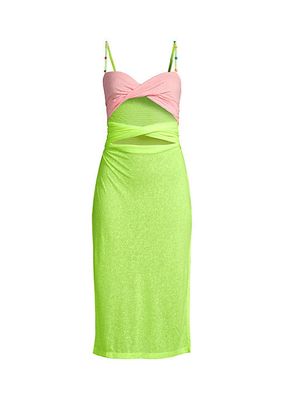 Colorblocked Midi-Dress